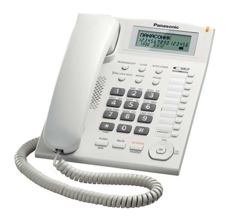 Стаціонарний аналоговий провідний Телефон Panasonic KX-TS2388UAW Білий