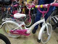 Rower dziecięcy dla dziewczynki, biały, KARBON Kitty Bike 20"
