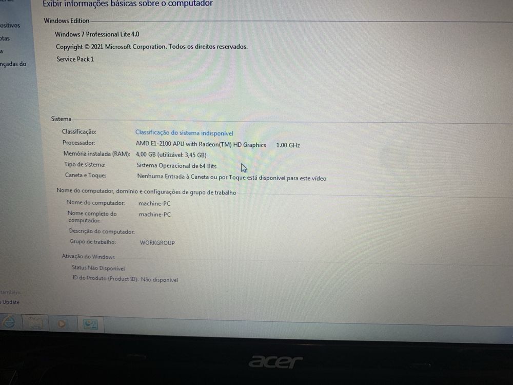 Portatil Acer Aspire v5-123