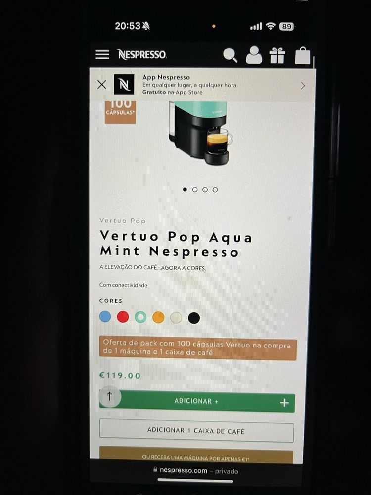 Maquina de café nespresso