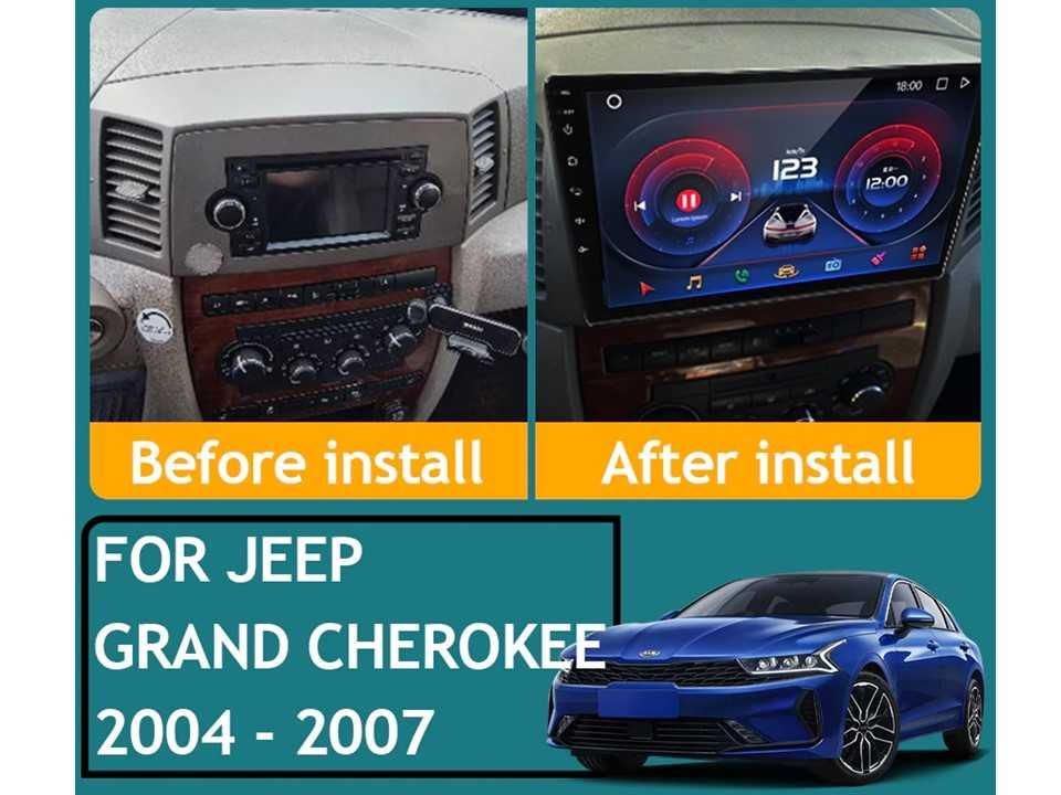 Radio samochodowe Android Jeep Grand Cherokee (10.1") 2004.-2007
