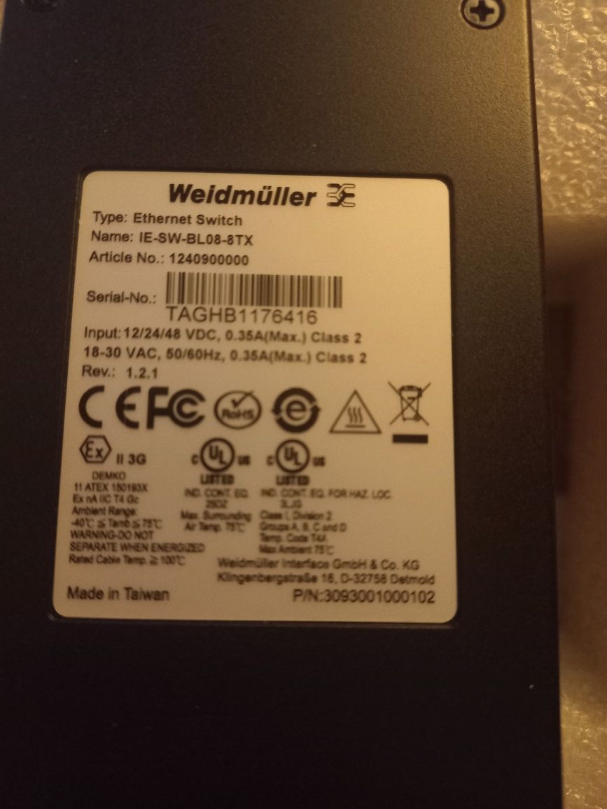 Rede Switch - sem gestão 8 Portas IP30