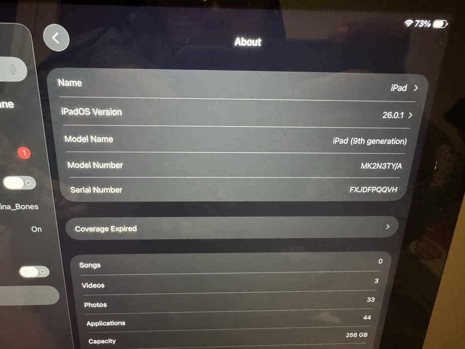 Ipad Apple 9gen 256gb