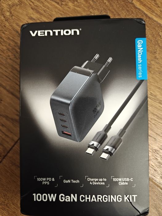 Gan зарядка Vention 100w