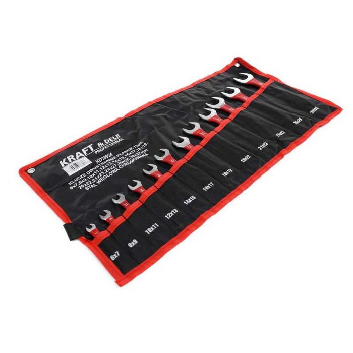 Zestaw kluczy dwustronnie płaskich KLUCZE PŁASKIE 12 szt. kd10924