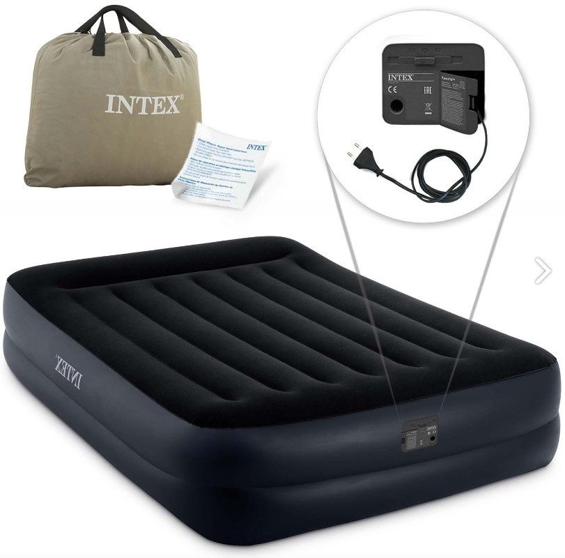 Надувная кровать Intex 203х152х42 с электронасосом