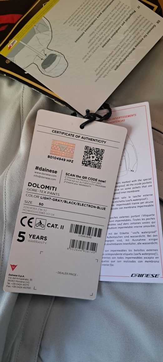 Calças Dainese Dolomiti Gore-Tex - Novas