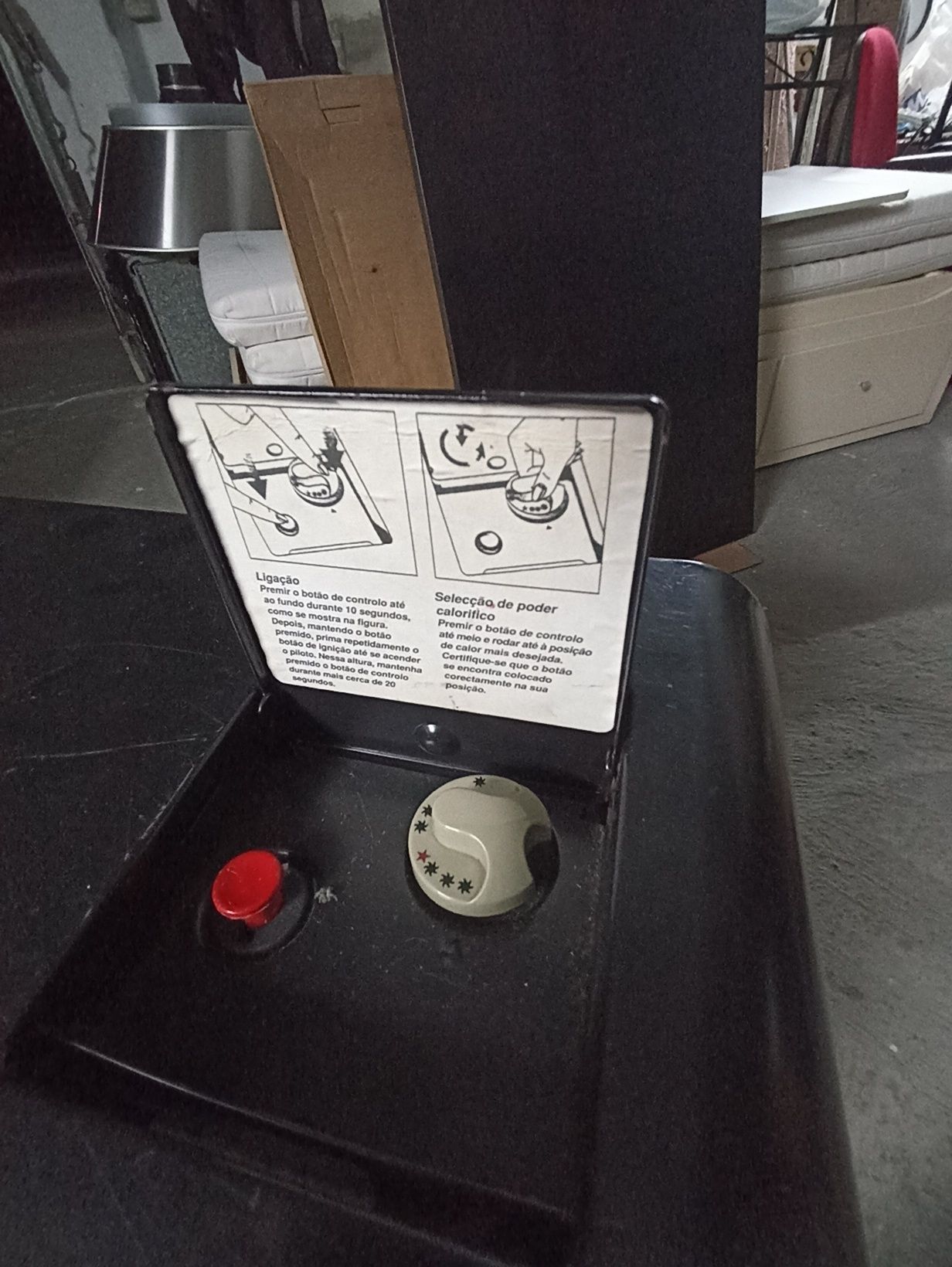 Aquecedor a gás.