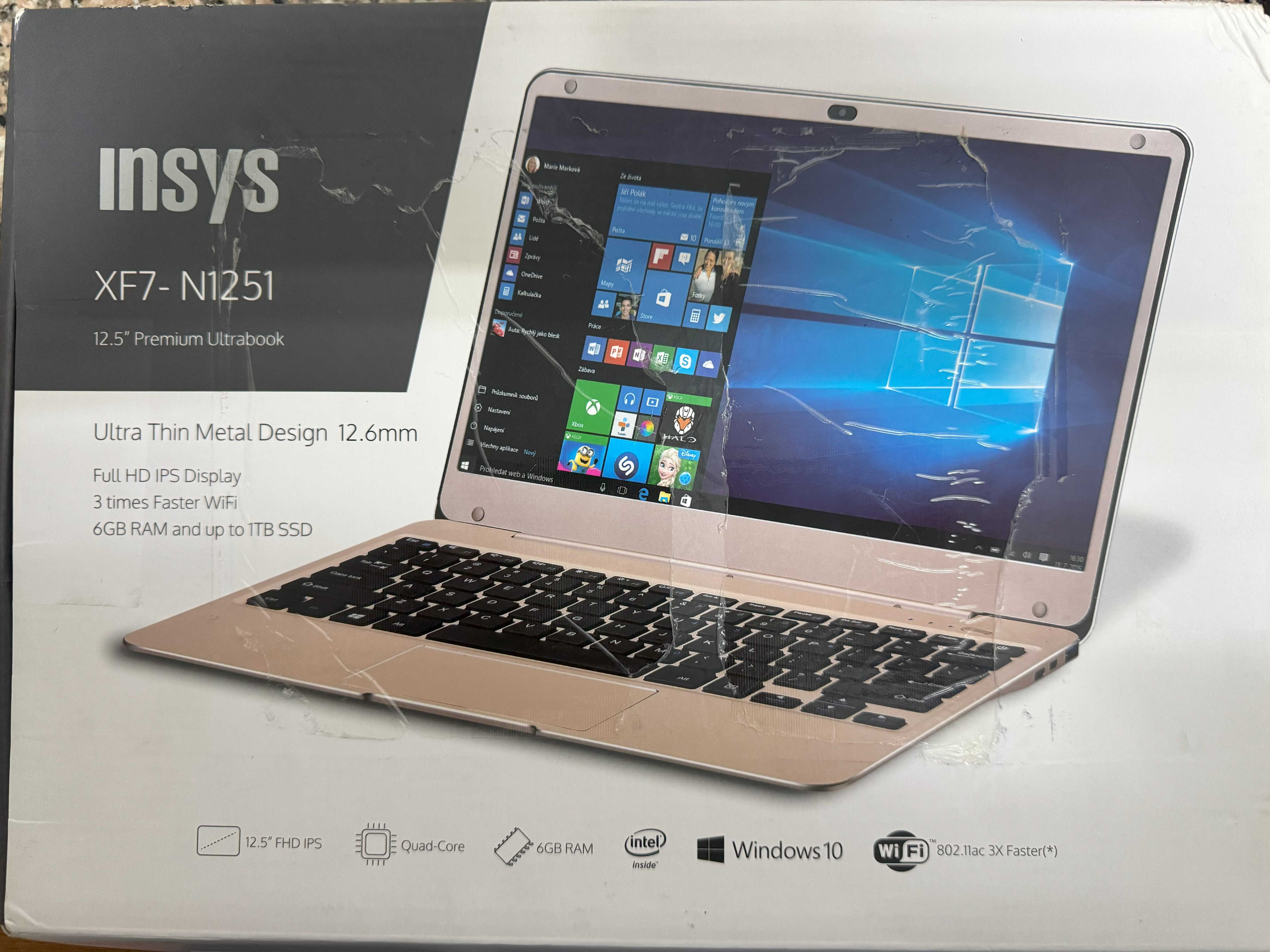 Portátil Insys 12.5 FHD em aluminio