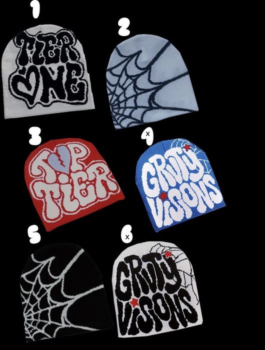 Теплi шапки y2k / sk8 / drill