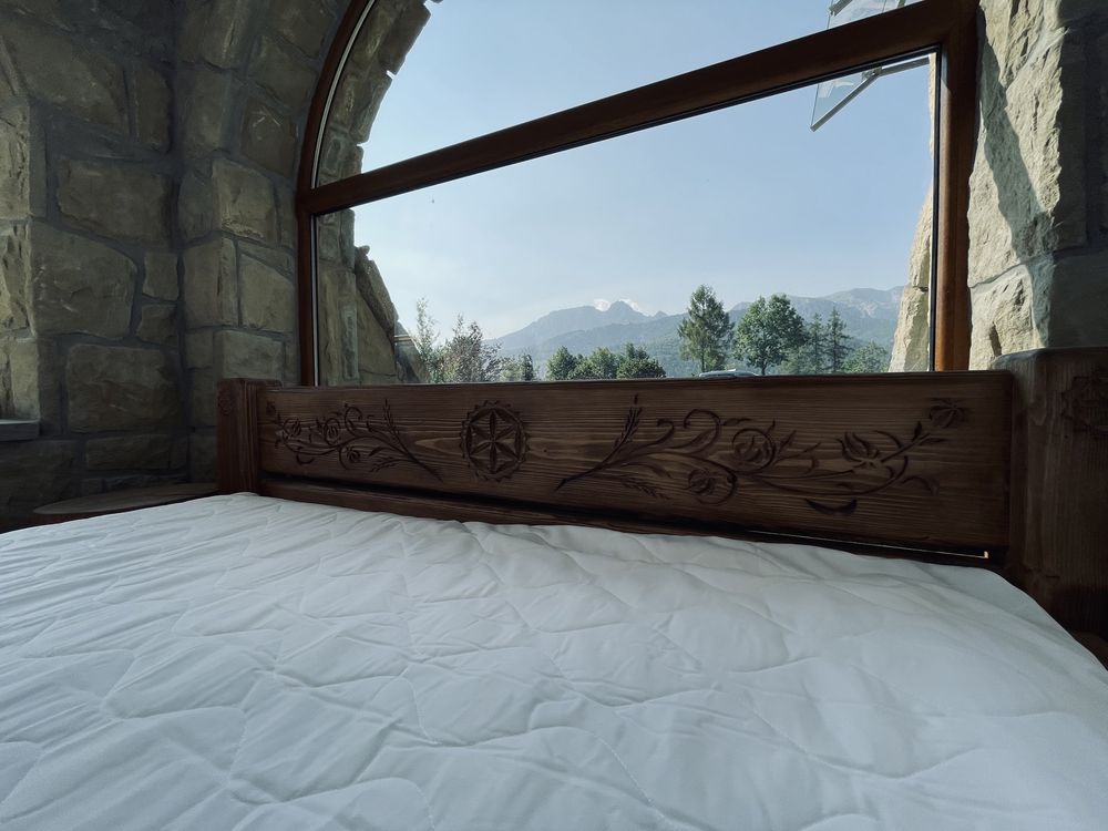 Łóżko drewniane Góralskie Lite Drewno meble góralskie