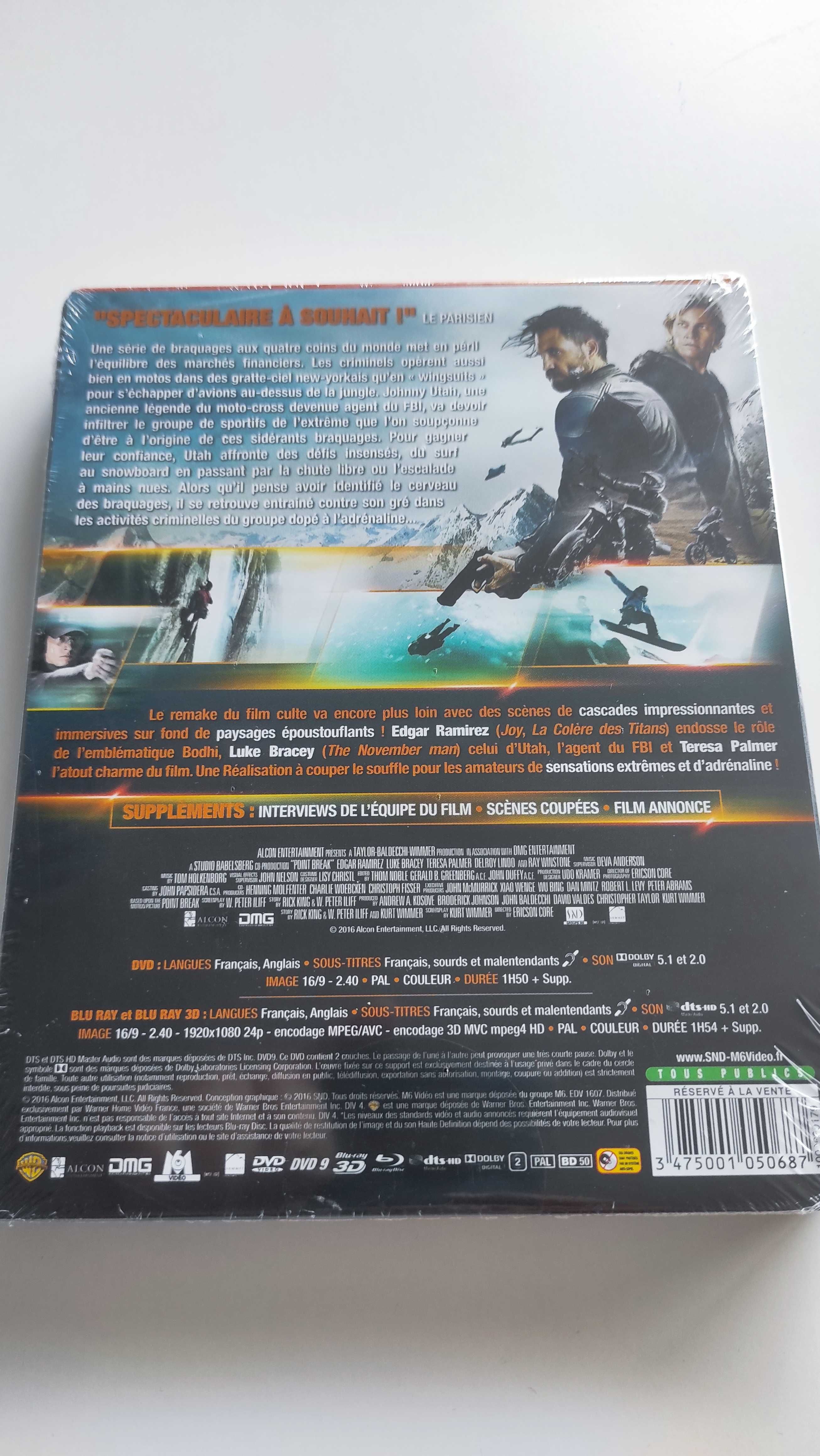 *Novo Selado* Steelbook Point Break Blu-ray 3D Dvd