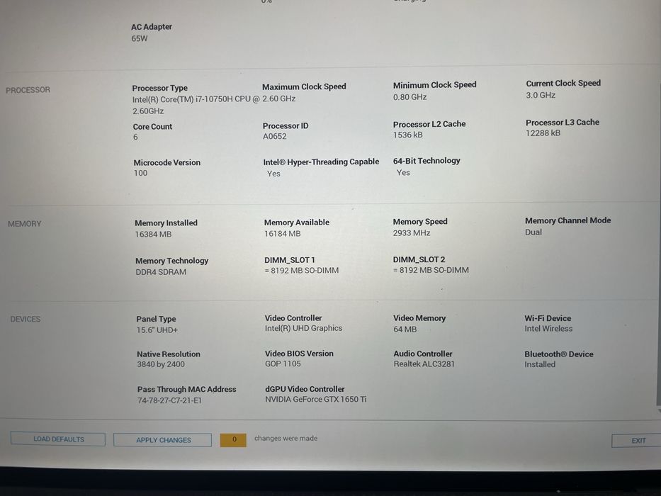 Dell XPS 9500 i7 10750H | 16 Gb RAM | 512 Gb ROM | GTX 1650 Ti 4 Gb