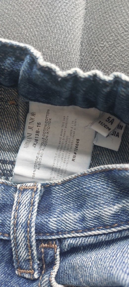 Jeansy chłopięce ARMANI Junior rozm.112 cm