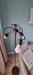 Czarna Lampa stojąca loft 3 żarówki