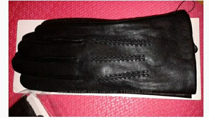 Рукавиці чоловічі перчатки на флісі шкіра