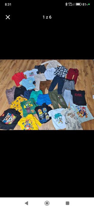Paczka ubrań dla chłopca rozmiar 122