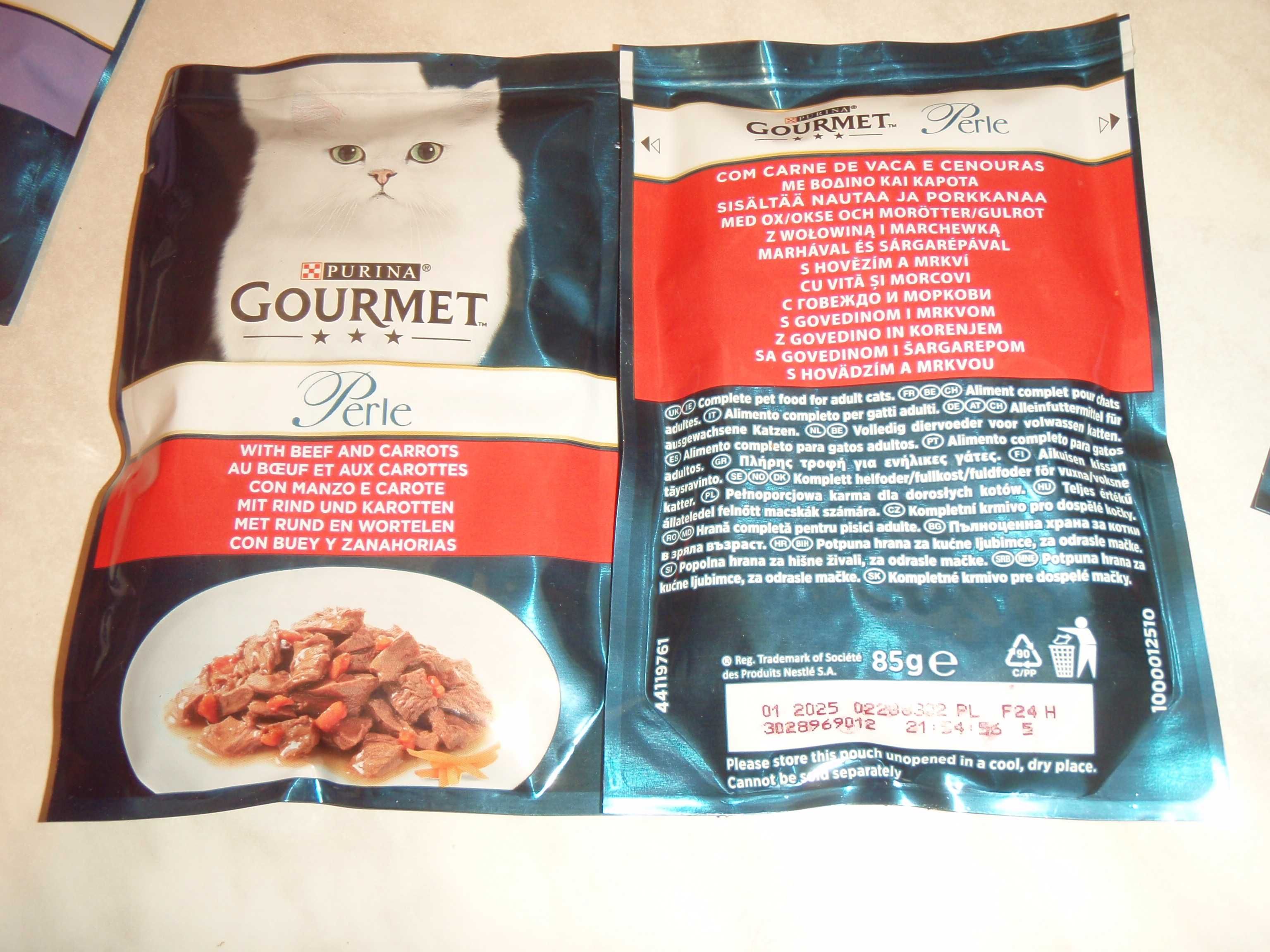 GOURMET PERLE mokra karma dla kota w saszetkach 85g, Jagnięcina Kaczka