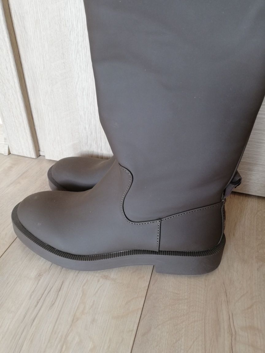 Nowe kozaki Zara, kalosze Zara, kozaki rubber, ciężkie botki, r. 39