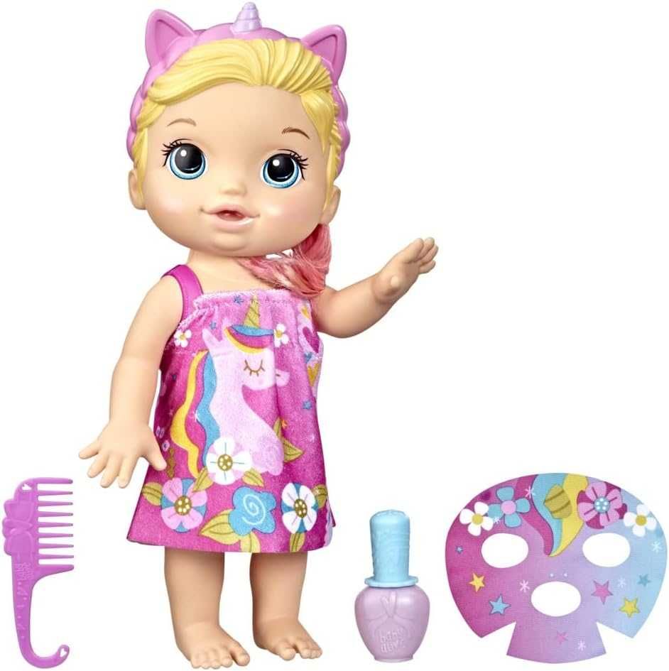 Лялька Baby Alive Glam Spa Baby Doll Blonde Єдиноріг бебі аліве Hasbro