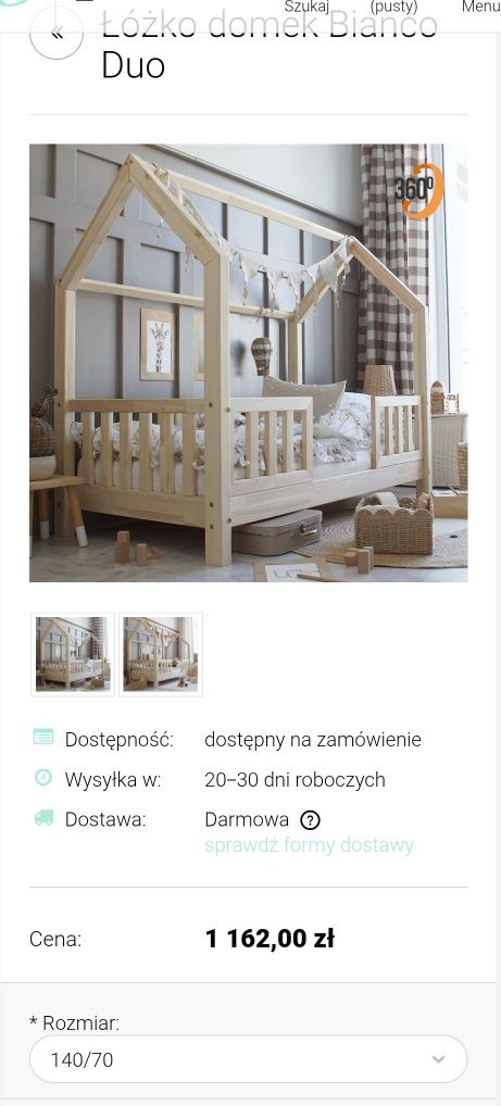 Łóżko dziecięce domek Luletto