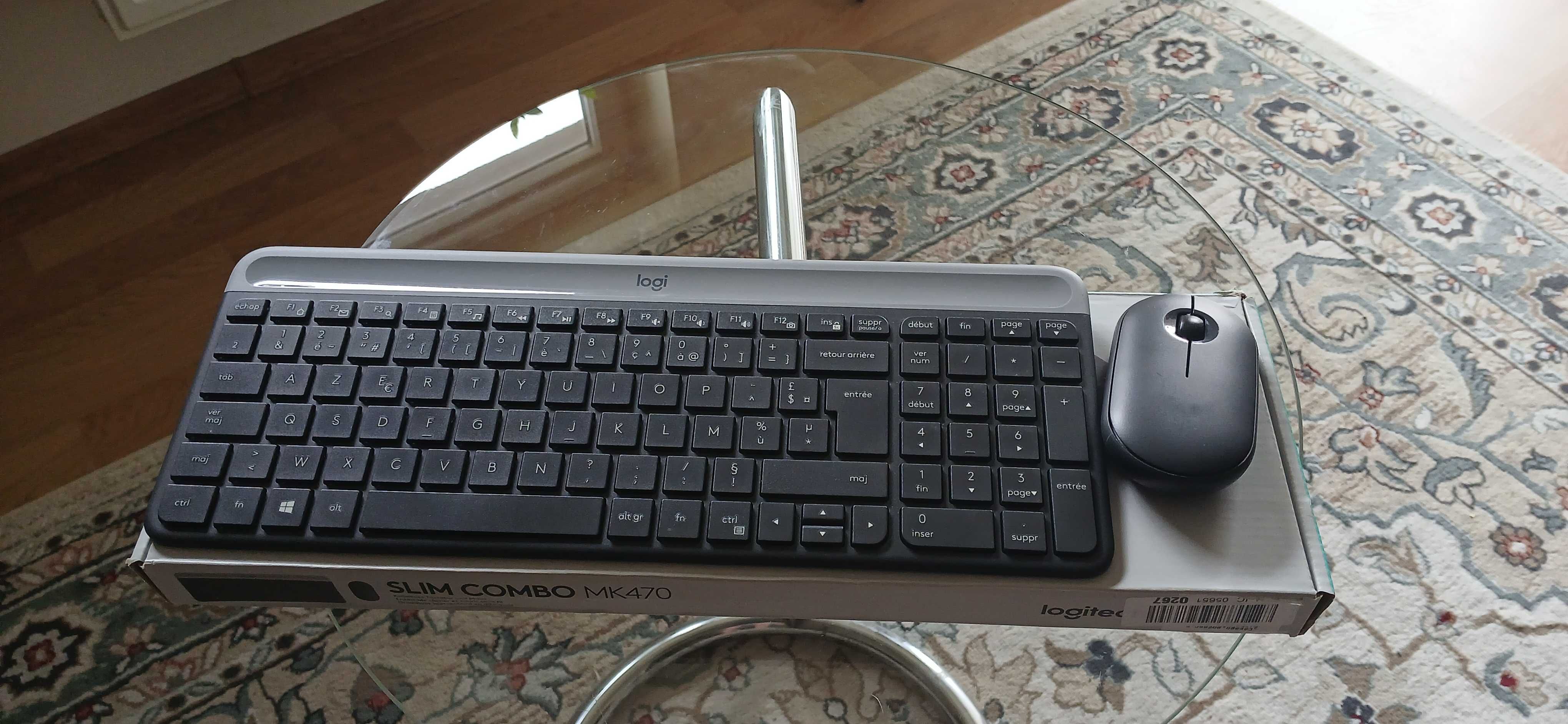 Klawiatura i myszka Logitech Slim Combo MK470.