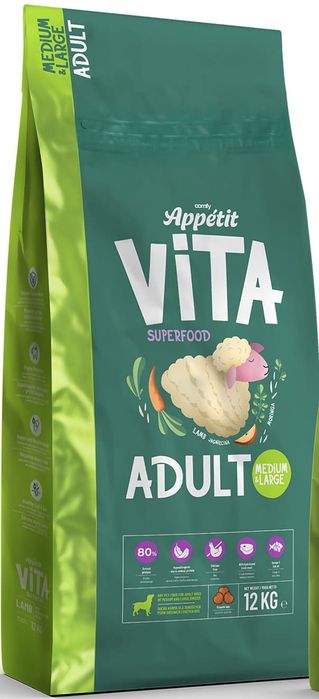 Comfy Appetit Vita Sucha Karma dla Psów 12kg Medium/Large Jagnięcina