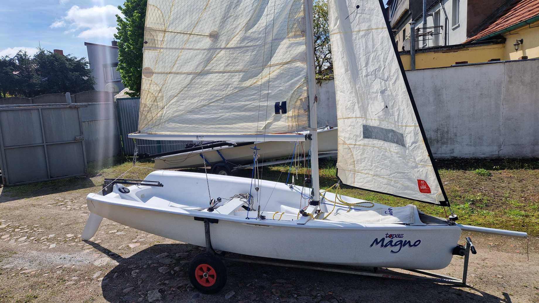 Łódź żaglowa żaglówka Topper Magno 3,94m + wózek slipowy