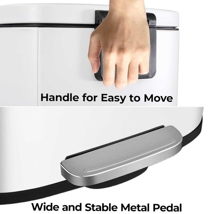 Nowy metalowy kosz na śmieci / kubeł / 30l / biały !A3094!