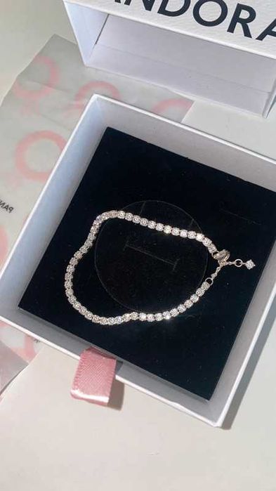 Bransoletka tenisowa Pandora r. 20