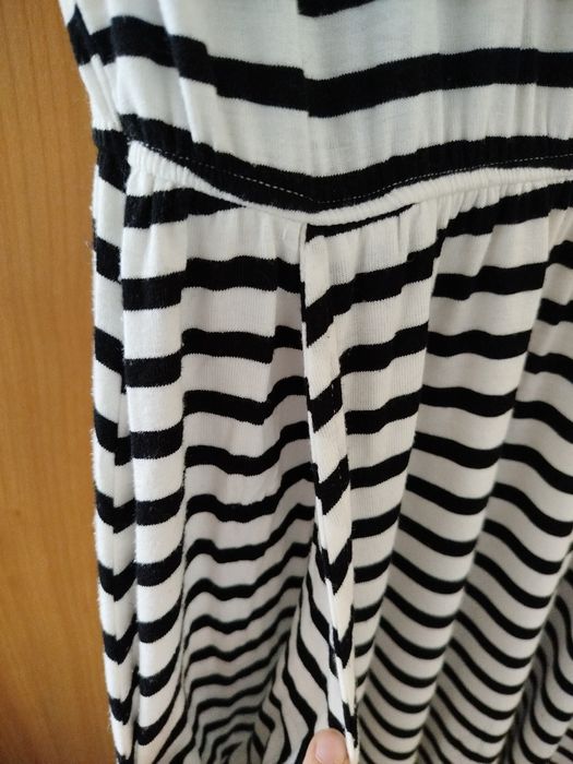 Sukienka damska w paski czarno - biała esmara rozmiar S