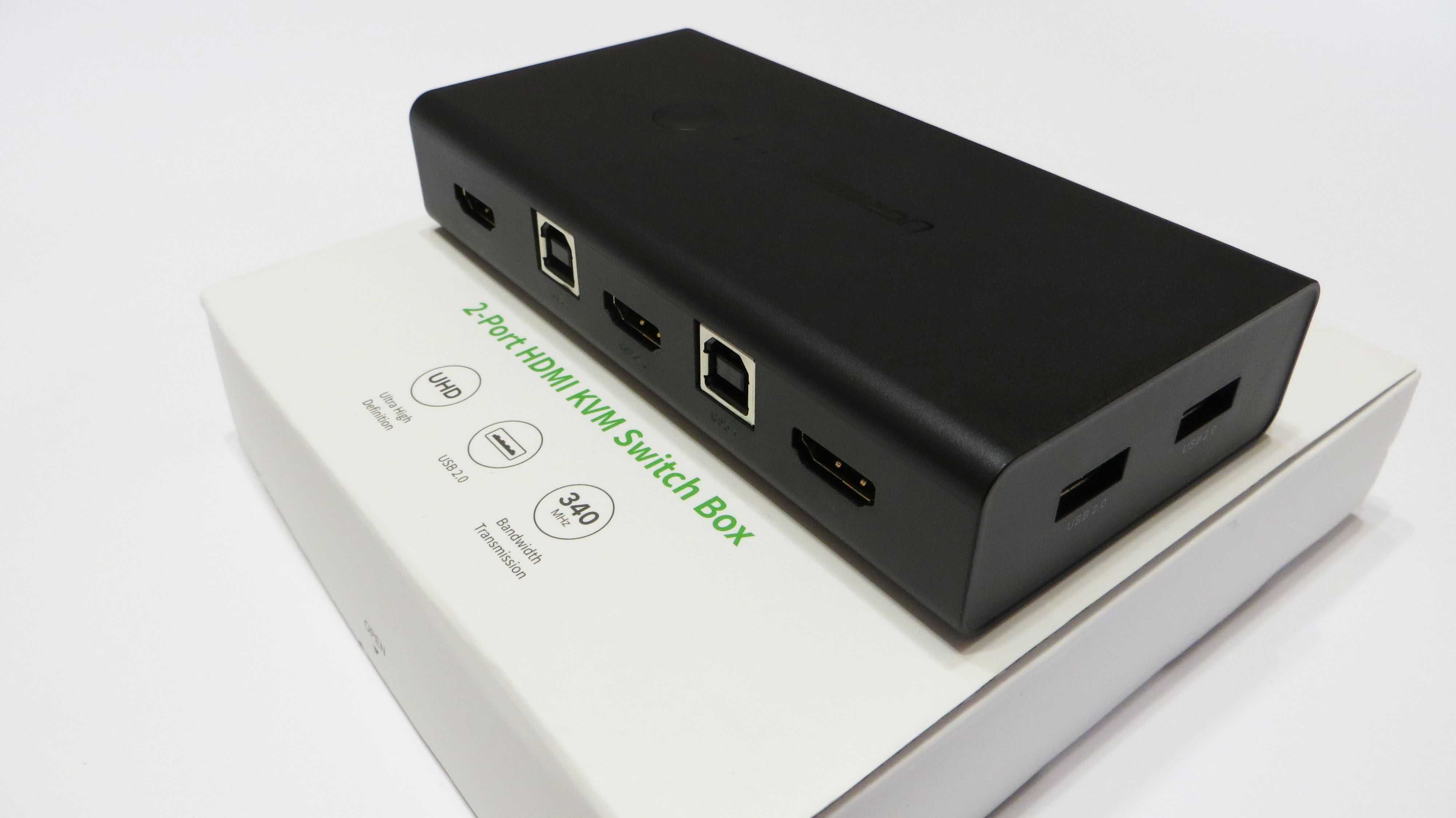 KVM переключатель для 2 компьютеров Хаб 4К 60Гц HDMI 4 USB Ugreen