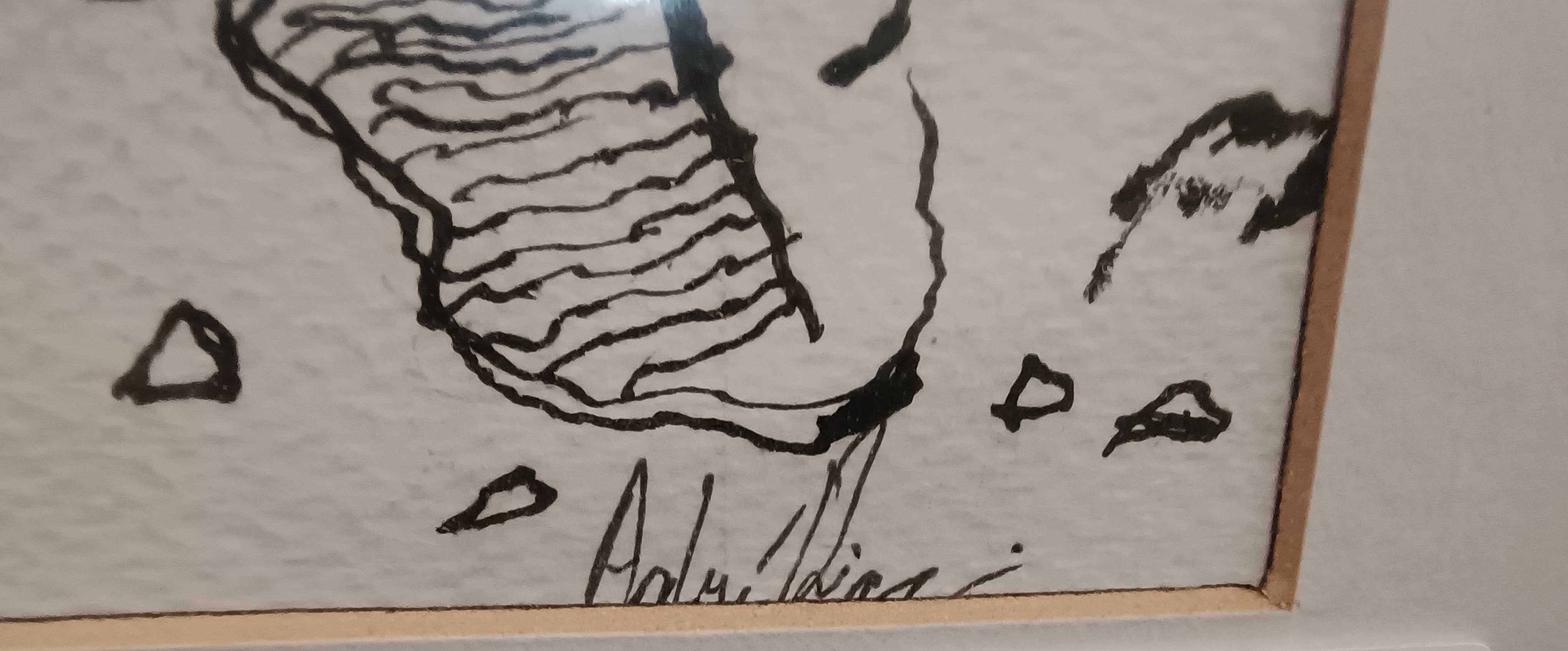 Desenho Emoldurado Autor Desconhecido