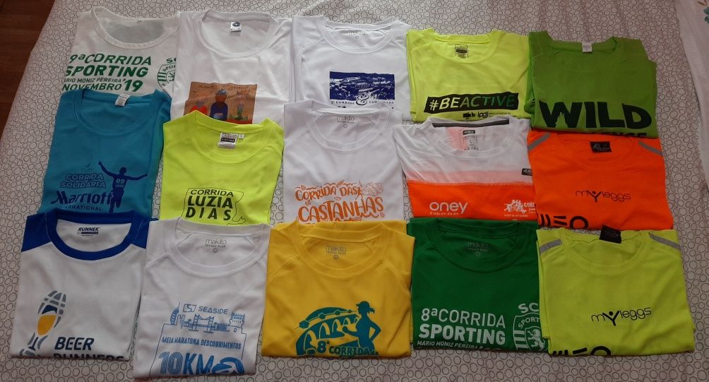 48 camisolas técnicas de corrida " L " NOVAS