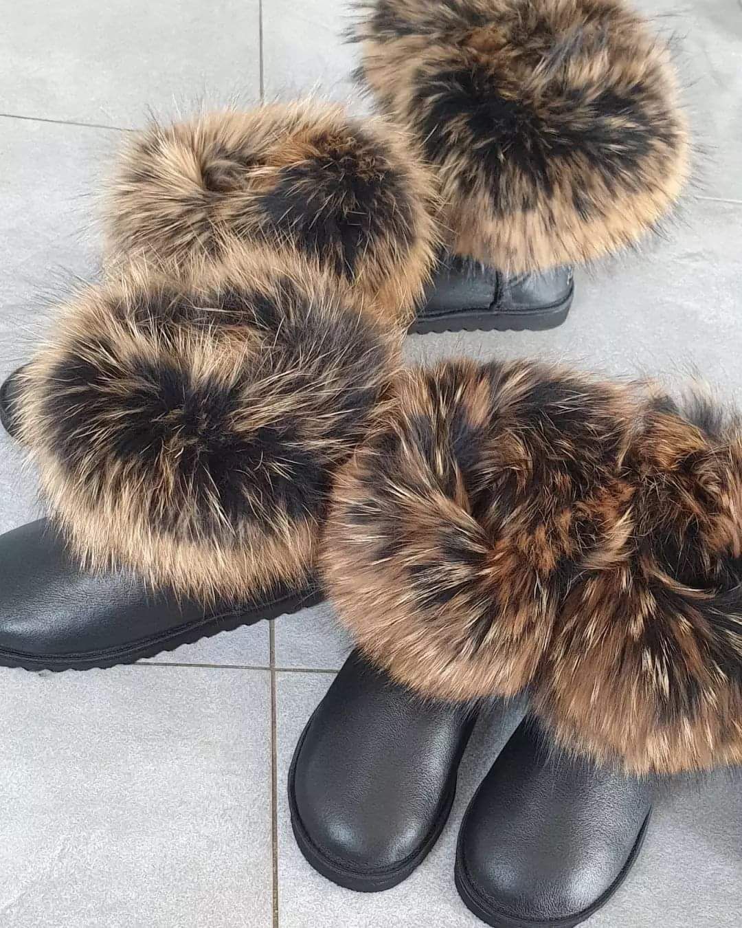 Buty śniegowce emu naturalna skóra jenot