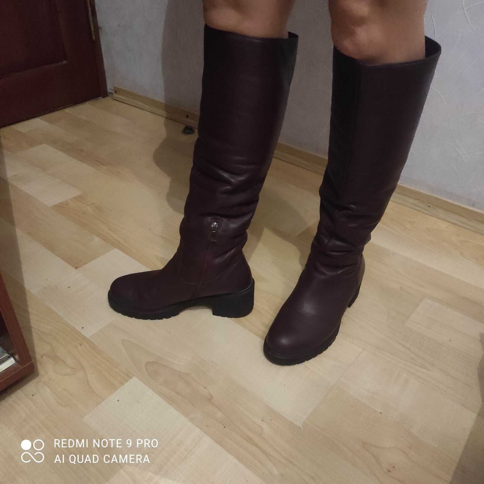 Чоботи жіночі шкіряні зимові