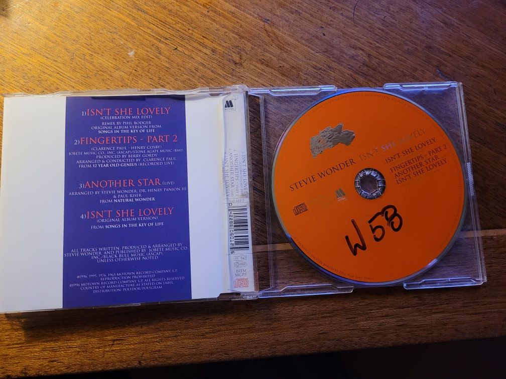 CD Maxi Singiel Stevie Wonder Isn't She Lovely 1996 Motown