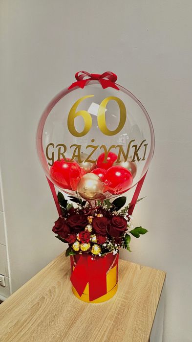 BUBBLE BOX prezent na urodziny, dzień kobiet, wesele, kosz prezentowy