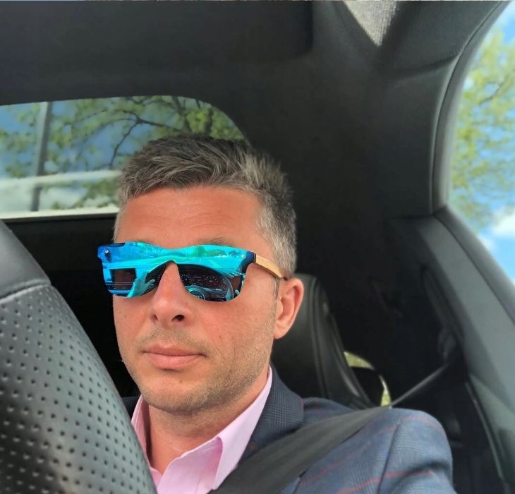 Drewniane Lustrzane Okulary Przeciwsłoneczne 6x Kolorów HIT!