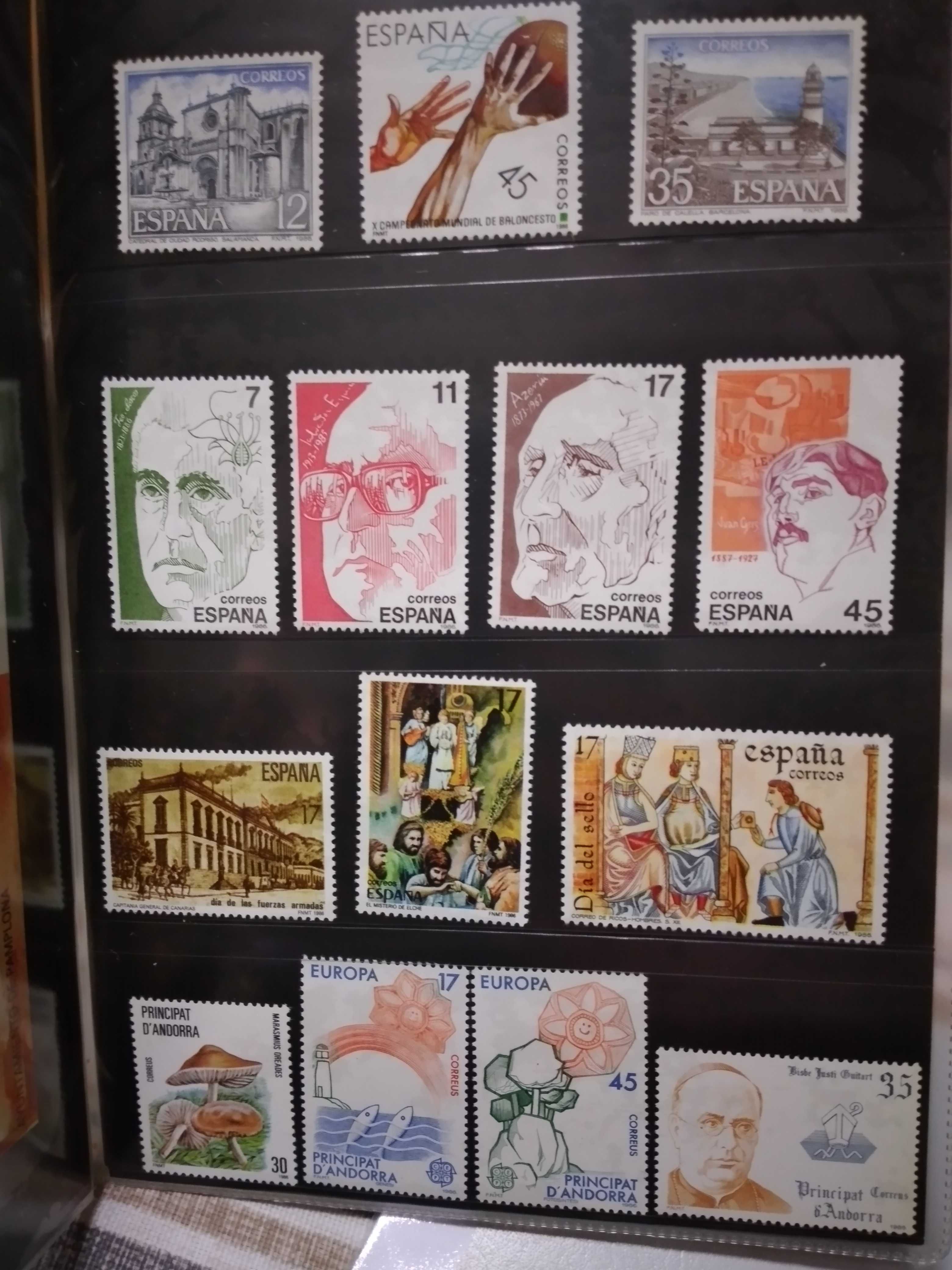Coleção de selos e postais espanhois