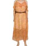 Pomarańczowa długa sukienka boho w orientalne wzory 3XL 46 F&F