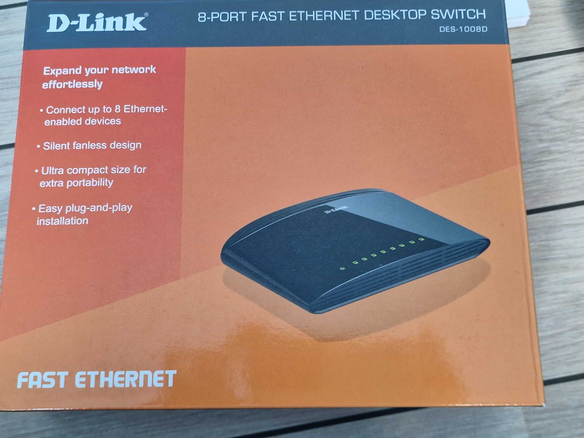 D-LINK Switch DES-1008D Router 8 portów Fast Ethernet