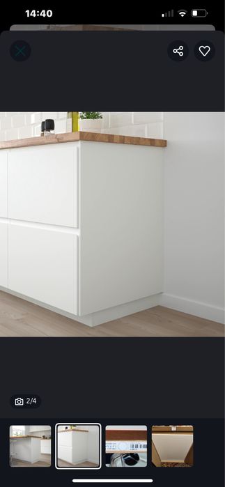 Panel maskujacy Ikea Forbattra  biały połysk