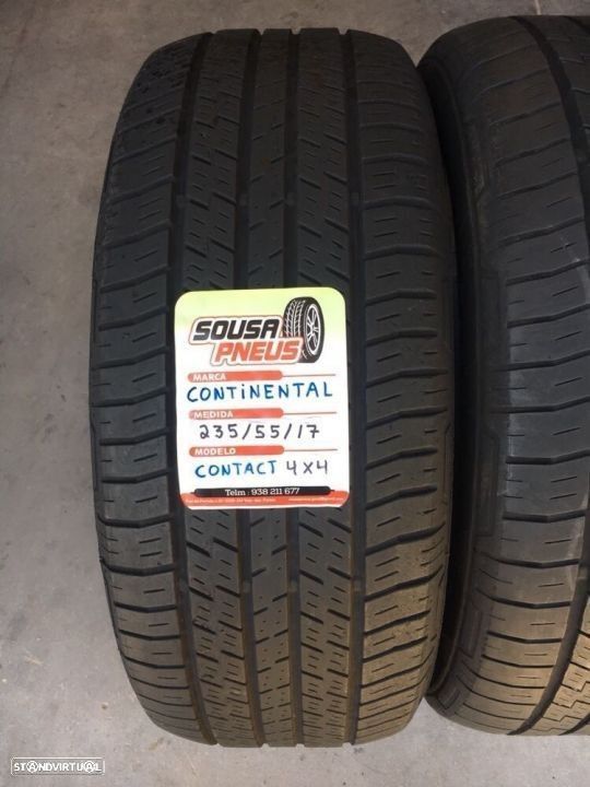 2 pneus semi novos continental 235/55/17 - entrega grátis