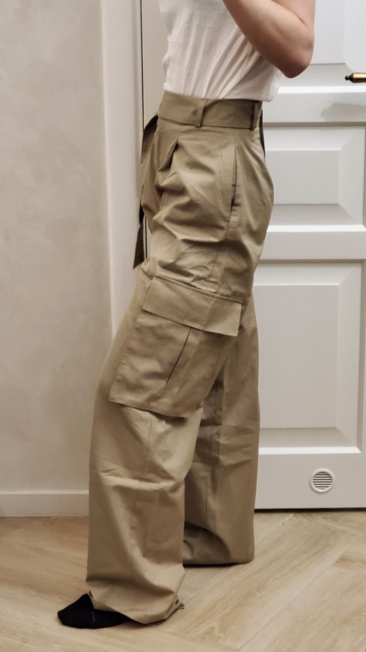 Брюки штани карго бавовняні жіночі cargo pants reserved