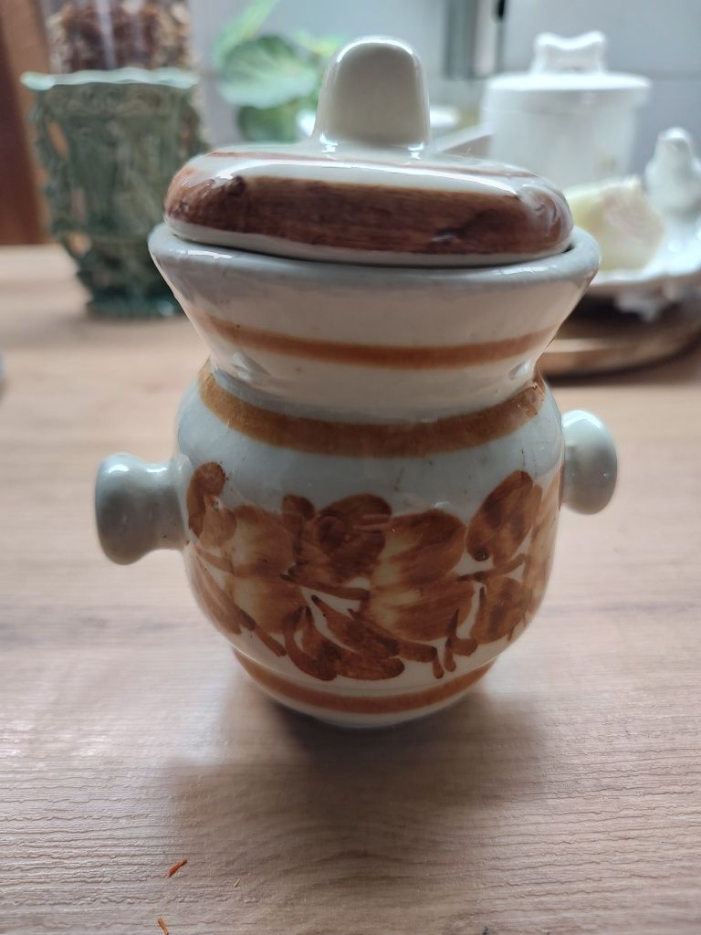 Pojemnik fajansowy PRL