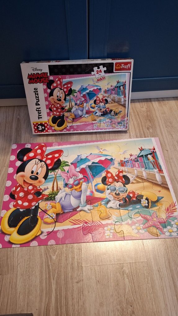 Zestaw puzzle 24el myszka minnie