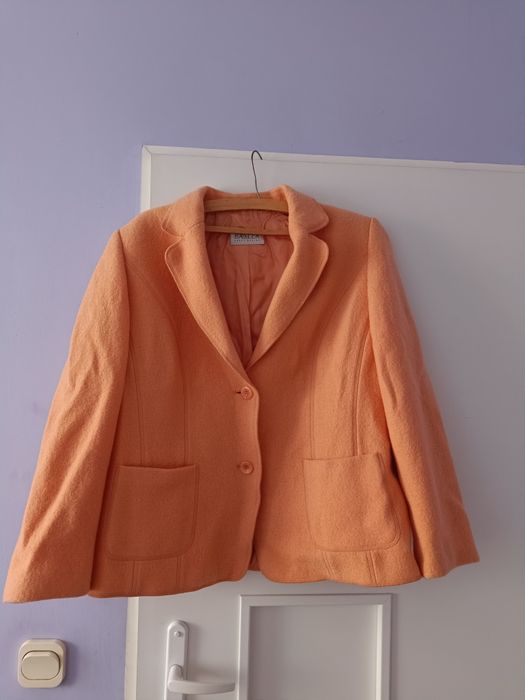 Marynarka Płaszcz 44 wełna i wiskoza