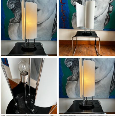 Oluce lampa Arianna projekt Bruno Gescchelin lata