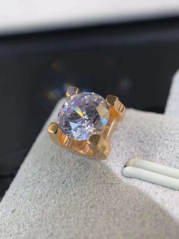 Brincos Prata dourada Cartier